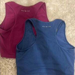 NVGTN Sports Tank Set in Blue and Burgundy
